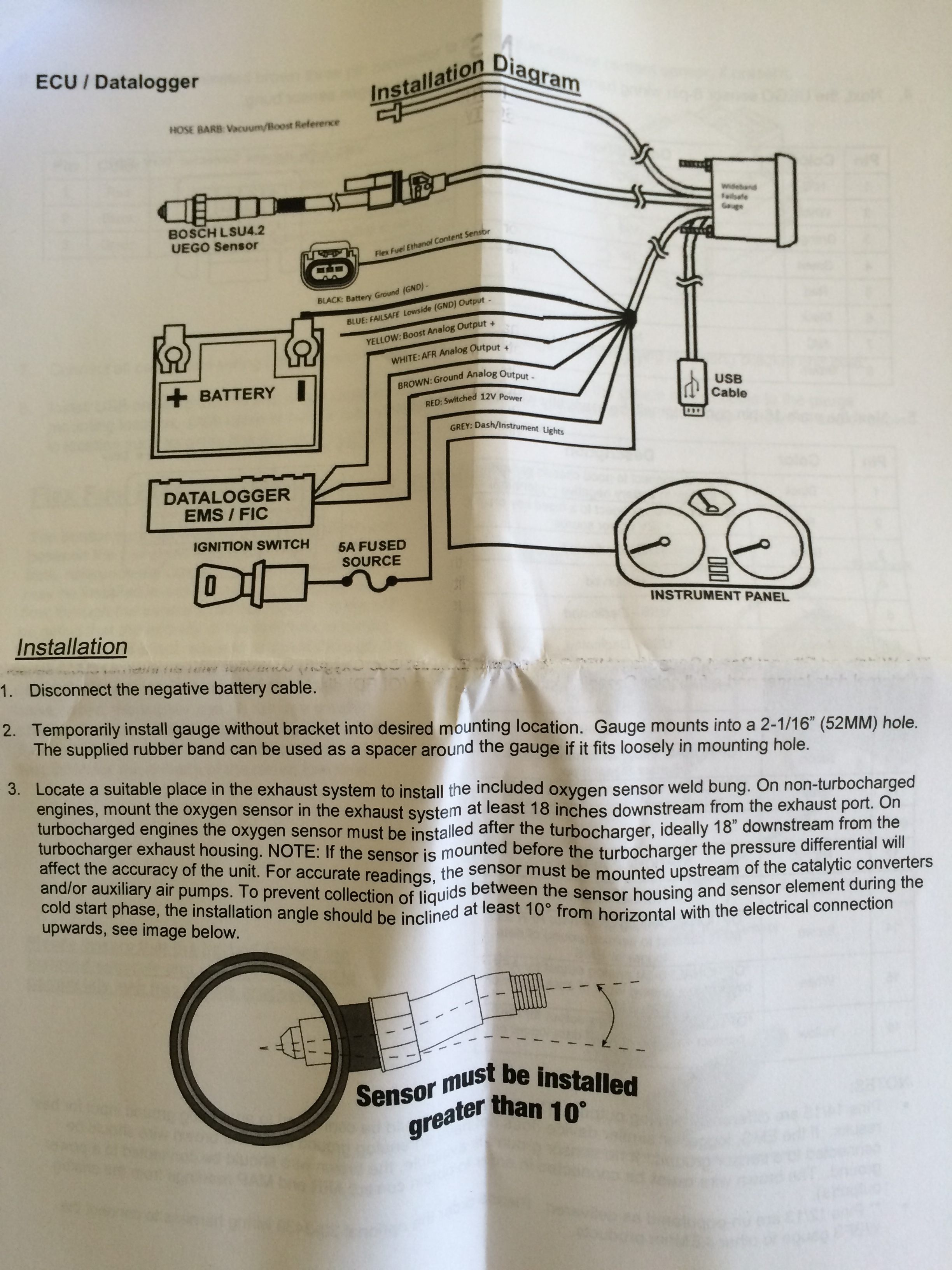 AEM Boost Wideband Flex Fuel Gauge